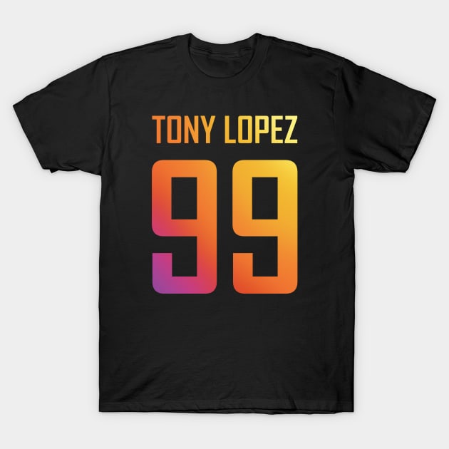 Tony Lopez Logo name and birth year number (rainbow) - Tiktok Lopez brothers T-Shirt by Vane22april